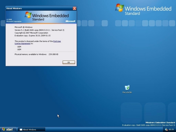 Windows Embedded Standard Versions